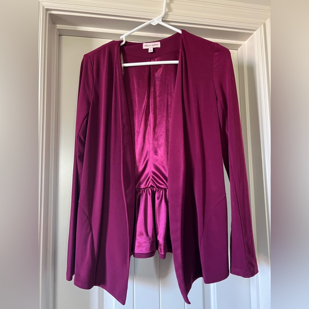 Maroon lightweight blazer